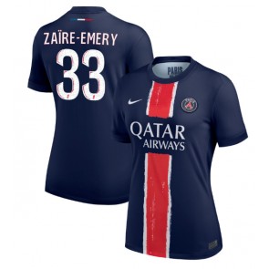 Paris Saint-Germain Warren Zaire-Emery #33 Dámské Domácí Dres 2024-25 Krátký Rukáv